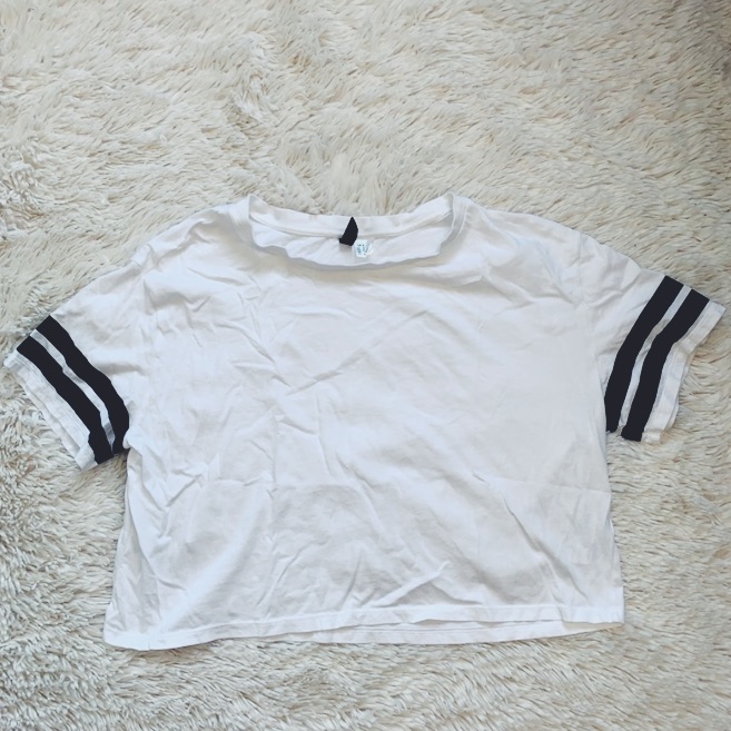 Divided Cropped Basic Top